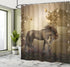 Ambesonne Mystic Shower Curtain - Horse in Roses Garden with Butterflies, Cloth Fabric Bathroom Decor Set, 69" W x 70" L
