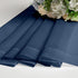 Sheer Window Valance Curtains, 42x14 Inches Light Filtering Valances with Small Rod Pockets, Navy Blue, 2PCS