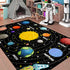 Planet Rug Space Adventure Theme Boys Bedroom Carpet Galaxy Floor Mat with