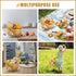 MYOSOTIS Foldable Fruit Basket, Collapsible Bamboo Fruit and Veggie Basket for Christmas Holiday Party (Elephant)