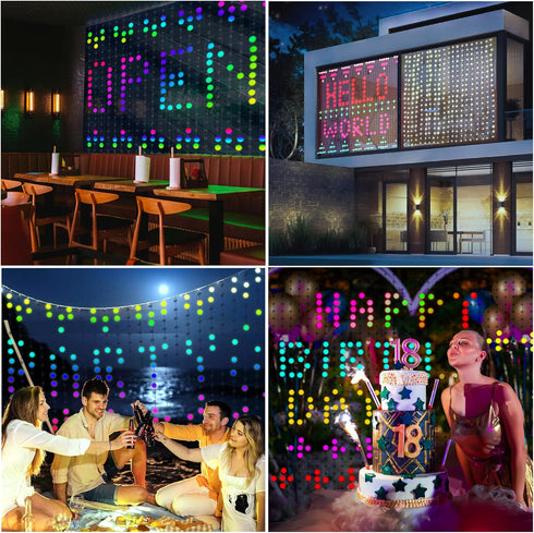 Brewish 400 LED Smart Curtain Fairy Lights,10.8 x 10.8 Feet Programmable DIY