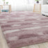 5x8 Meralax Area Rugs for Living Room Bedroom, Machine Washable Feet Soft Fluffy Shaggy Rug, Light Purple & White