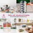 16 Pack FineDine: Stainless steel round spice rack