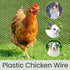 Landical 6 15.7 10 Rolls Plastic Chicken Wire Fencing Mesh in x ft Each Plastic Mesh Fence with Zip Ties Hexagonal