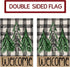 Welcome Christmas Trees Winter Garden Flag - 12 x 18 Inch Vertical Double Sided Buffalo Plaid Holiday Décor