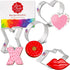 Ann Clark 4-Pc. Set Valentines Cookie Cutters Made in the USA, Lips, Heart, X, and O