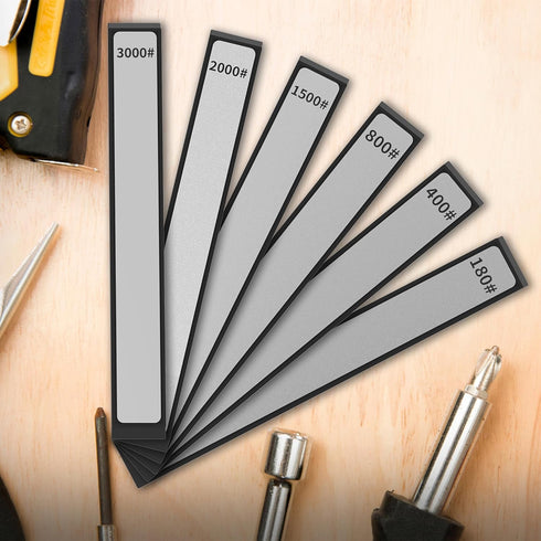 6 PCS Diamond Knife Sharpening Stones Set, Diamond Plates Kit for XARILK Sharpeners System, 180# 400# 800# 1500# 2000#
