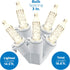 150 Philips LED Warm White Faceted Mini Icicle Lights