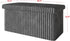 30" HOME DESIGN Florence Upholstered Folding Storage Bench, Tufted Top, Space-Saving Storage, Gray Corduroy Fabric