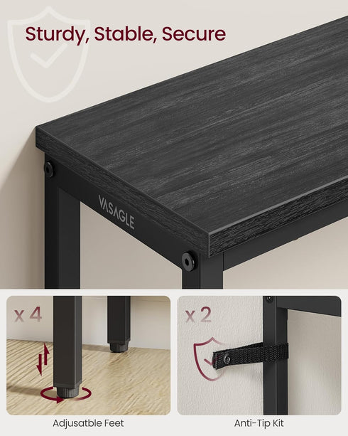 1 7.9 31.5 32 Inches, ULNT035BA01S VASAGLE Console Table, Entryway Table, One Piece Top, Easy Assembly, for Hallway