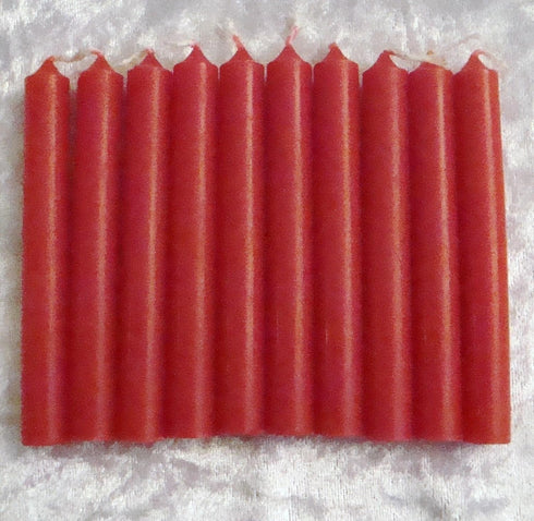 Biedermann & Sons 2-Hour Long Burning Unscented Tree or Chime Candles, Red, Set of 20
