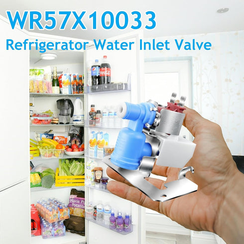 WR57X10033 Refrigerator Water Inlet Valve for GE Kenmore Hotpoint, Replace WR57X110, WR57X0102, WR57X102, WR57X90,