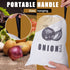 Potato Onion Storage Bag, Fabric Onion and Potatoes Storage Bag, Washable Garlic Potatoes Onions Keeper with Drawstring for Pantry, 2 Pack (Potato Onion Bag) by TOGETRUE
