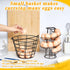 2 Countertop Display(9.4'',handle Zubebe Pcs Egg Basket Storage, Spiral Fresh Egg Collecting Holder Metal Wire Rack