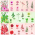 Nuanchu 223 Pcs Real Dried Pressed Flowers for Crafts, Natural Dried Leaves and Butterfly Stickers Set for DIY Resin