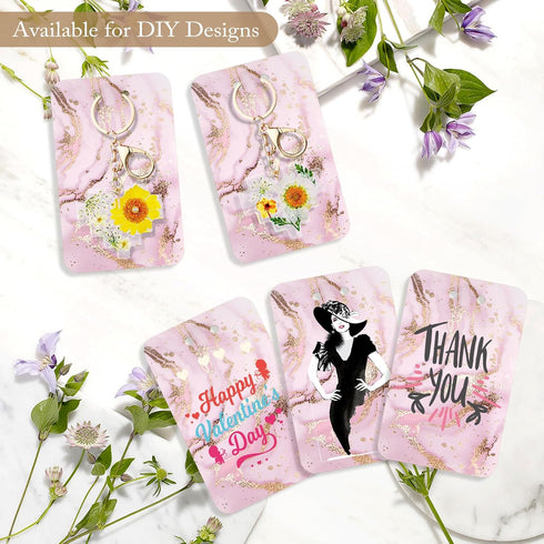 ZYNERY 100 PCS Keychain Display Cards with Self-Sealing Bags, 3 x 4.7 Inch Keychain Holder for Jewelry Display
