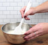 RSVP International Ela Series Heat Resistant Cooking & Baking Strong Silicone Wrapped Steel Rubber Scraper, Spatula, 11x2, White