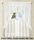 Ellis Curtain Stacey Sheer Balloon Valance, 60" x 15", Ice Cream
