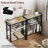 3-Tier Narrow Side Table for Small Space, End Table with Magazine Holder, Slim Nightstand with Wire Shelf, Skinny