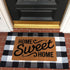 MUBIN 27.5 x 43 Inches Cotton Buffalo Plaid Rug, Hand-Woven Indoor or Outdoor Rugs for Layered Door Mats (Black and