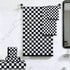 Set 8, 2 2 4 Jacquotha Black and White Towels of Cute Checkered Towels for Bathroom Decor, Bath, Hand, Washcloths