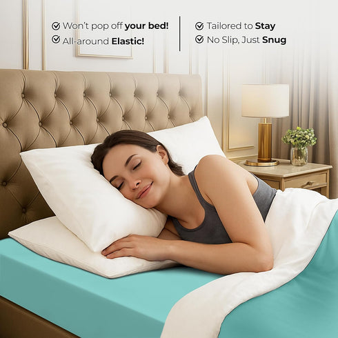 Utopia Bedding King Fitted Sheet - Deep Pocket Bottom Sheet - Soft Microfiber, Shrinkage and Fade Resistant - 1 Fitted