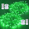QITONG String Lights Battery Operated, 2 Pack Each 33ft 100 LED Green