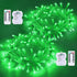 QITONG String Lights Battery Operated, 2 Pack Each 33ft 100 LED Green