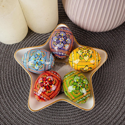 SHSH trade group Lot 5 Easter Eggs Decor 2,5 Pysanky Eggs Hand