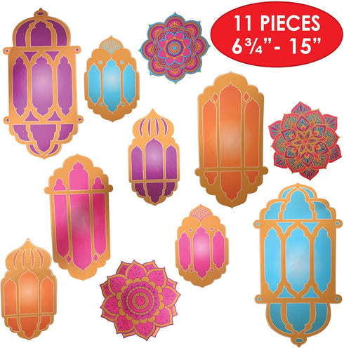 Foil Lantern & Mandala Cutouts Pack of 2