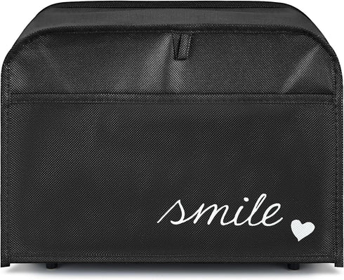kwmobile Cover for 2 Slice Toaster - Smile Heart White/Black