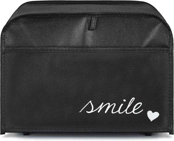 kwmobile Cover for 2 Slice Toaster - Smile Heart White/Black