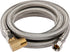 EFIELD Premium Stainless Steel Dishwasher Hose - 6 FT Length Burst Proof Water Supply Hose 3/8" comp x 3/8" comp with attached 90 degree 3/8" comp x 3/8" MIP elbow