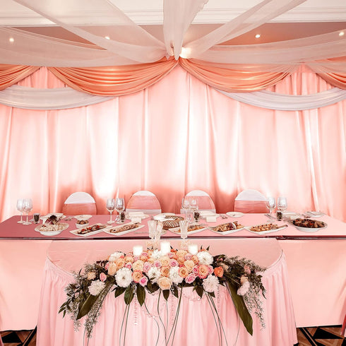 Tatuo 3 Pieces Foil Party Rectangular Table Covers, 54 x 108 Inch Shiny Plastic Waterproof Tablecloth for Wedding