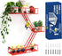 Fire Escape Shelf - 3 Tier Metal Red Fire Escape Wall Shelves