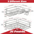 2-Pack SUS304 Corner Shower Shelves - Adhesive Shower Organizer for Shampoo & Soap Storage, Space-Saving Bathroom Caddy