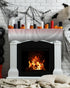 Ombre Mantle Scarf for Fireplace, Blush Pink and Gray Gradient Indoor Mantel Top Runner, 17 x 70 Inch