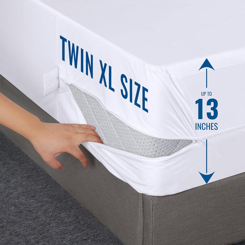 Utopia Bedding Twin XL Zippered Mattress Encasement, 100% Waterproof Bed Bug and Dust Mite Proof Protector