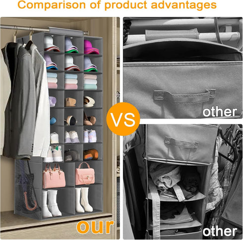 Closet, Closet Closet 4 Pockets,25 Hanging Shoe Organizer for Hanging Shoe Storage Rack Holder Shelves,Collapsible Shoe