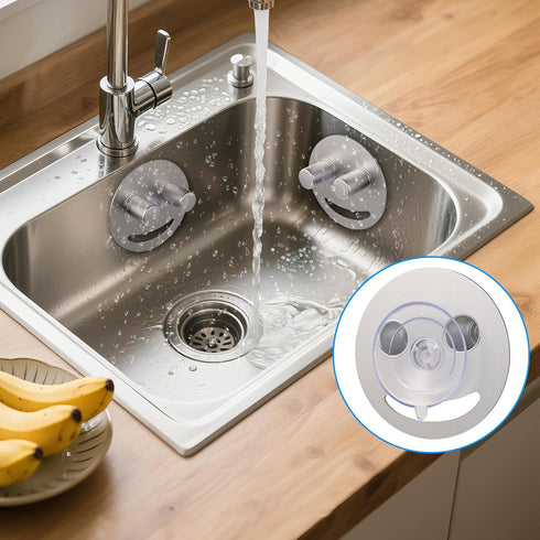 MAISEEN Mommy (1-Pack Smiley face sponge holder, kitchen Sink Caddy Organizer with Suction cup,Made of rust-proof