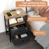 Smoproper 2 Nightstand with Charging Station, Bedside End Table with Fabric Drawers for Bedroom, Side Table with USB