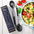 HOTEC Heat Resistant Large Silicone Cooking Spoon, Solid Slotted Spoons for Kitchen