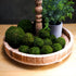 BYHER Handmade Natural Green Moss Decorative Ball, Set of 12 (2")