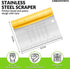 Urbanstrive Bench Scraper for Baking, Stainless Steel Dough Cutter and Scraper Tool Kitchen, Kitchen Scraper Food Scraper Tool Pizza Cutter Food Chopper, Multi-Purpose Kitchen Gadgets, Yellow