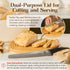 Countertop 2 ABIOTO Extra Large Bread Box for Kitchen with Bread Bags - Sturdy Modern Construction, Ribbed Design Keeps