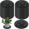 QTLCOHD 24 Pcs Plastic Plant Stand 8 Inch Black Plant Level Pot