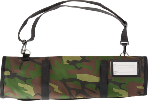 Mercer Culinary 7-Pocket Knife Roll Storage Bag in Camouflage