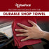 50 Pack 14 14 Shop Towels Polycotton Cleaning Cloth - Red Reusable Kitchen Towels Cleaning Highly Absorbent Lint-Free