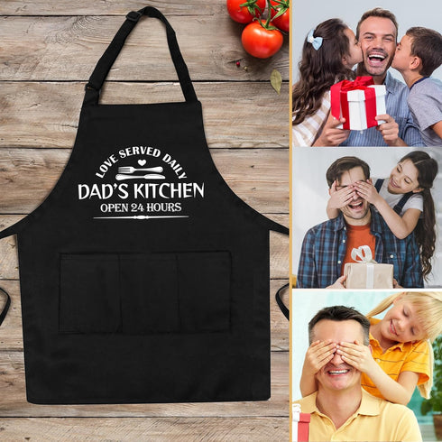 Grilling Aprons for Men, Canvas Cross Back Adjustable Chef Aprons with Large Pockets, Funny Gifts for Men