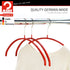 Mawa Euro Series Light Thin Non-Slip Clothes Hanger Style 40/P, Set of 10, Red